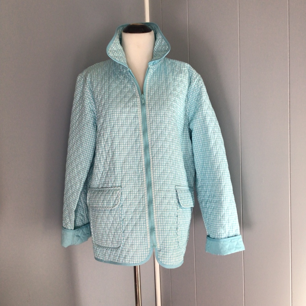 BLASSPORT WOMENS REVERSIBLE JACKET - QUILTED ZIPPERED- LIGHTWEIGHT- SIZE MEDIUM